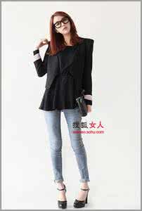 铅笔裤高跟鞋 牛仔铅笔裤+高跟鞋 拉长双腿