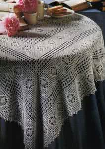 钩编台布花样 【家居钩编】台布、毯子与窗帘