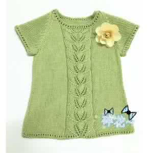 棒针编织短袖儿童毛衣 棒针编织----漂亮款短袖