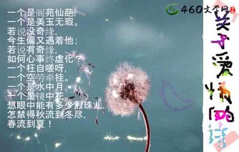 古文诗歌 天涯论坛 爱 在 天 涯 (心 情 诗 文)