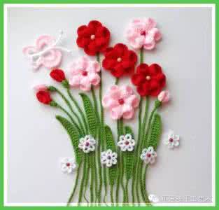 钩针编织花朵视频教程 【编织图解】清新亮丽的钩针小花朵