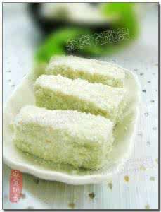 抹茶蛋糕的做法 抹茶雪花糕的做法