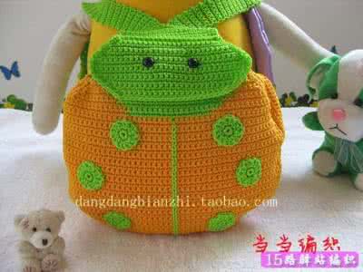 七星瓢虫背包的钩法 宝宝双肩背包的钩法视频，4岁宝宝瓢虫双肩包|钩针花样图解