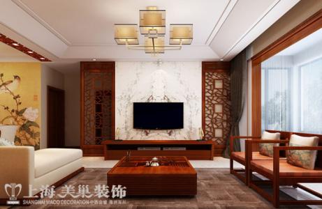 装修效果图三室两厅 三室两厅新中式装修案例效果图!