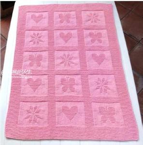 旧毛线棒针编织盖毯 【棒针盖毯教程】Sweet Blanket甜毯