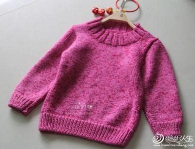 棒针编织装饰小花朵法 棒针童装----“花朵”毛衣