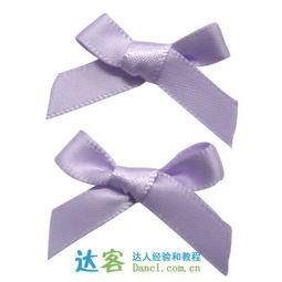布丝带蝴蝶结的做法 漂亮的丝带花--单漂亮的布布蝴蝶结