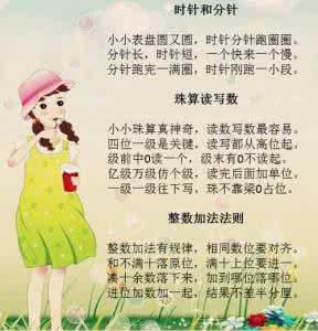 小学数学儿歌 绝了!小学数学编织成儿歌,孩子一学就会,小学6年都没低过95