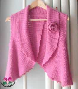 一片式棒针披肩图解 棒针编织----活泼可爱带袖洞的长方形披肩