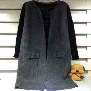 长款无扣开衫裁剪图 无扣开衫----无图解但我喜欢