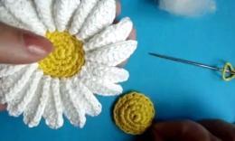 各种菊花的钩织方法 Howto crochet camomile 如何钩织菊花