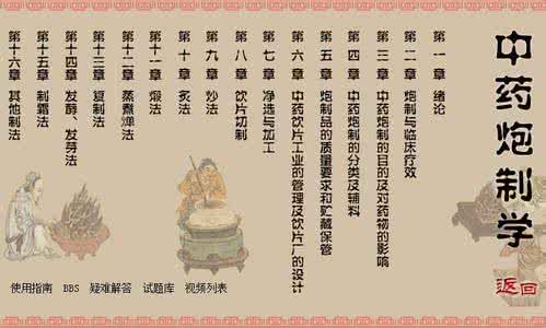 中药学重点知识总结 中药炮制学重点知识