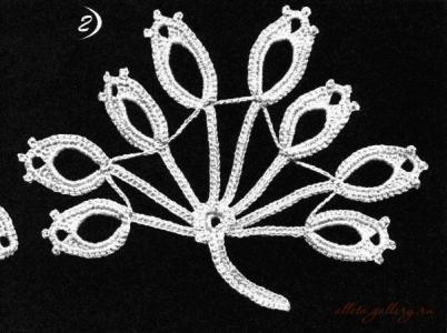 爱尔兰钩针花边图解 爱尔兰花边教程----双色重叠叶子的钩法