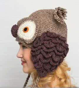 新款女士帽子钩针视频 crocheted animal hats----钩针动物帽子