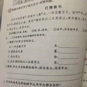 铁牛延时训练法 打捞铁牛阅读答案