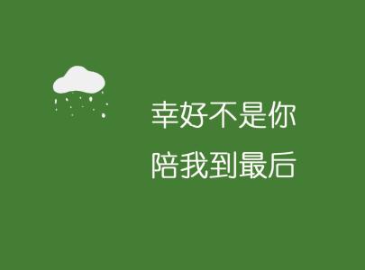 可惜不是你陪我到最后 为何不是你，陪我到最后？