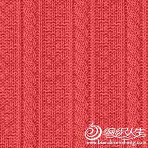 棒针实心花样编织图解 实底小花样 