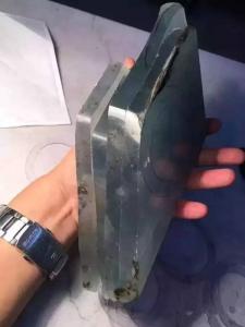 现场加工玉手镯 直播：切玉手镯现场