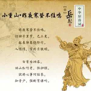 岳飞诗词 铁骨铮铮如岳飞,且欣赏他的诗词