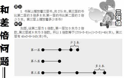 三年级奥数和差问题 【奥数系列训练】(含答案)和差问题