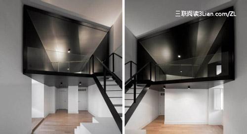 葡萄牙里斯本 葡萄牙里斯本公寓打造黑色空间夹层