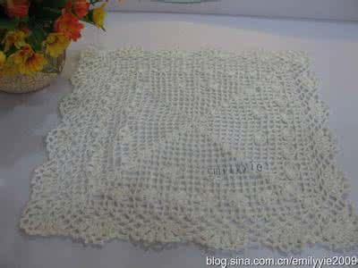钩针长方形桌垫图解 【长款】钩针：桌垫