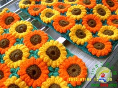 向日葵坐垫钩法视频 向日葵坐垫每个步骤详细教程