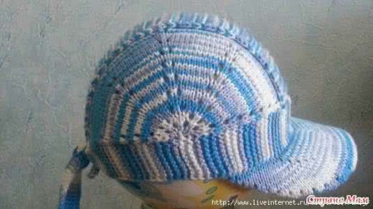女式带帽檐帽子的编织 棒针编织----帅帅的男孩有檐帽子