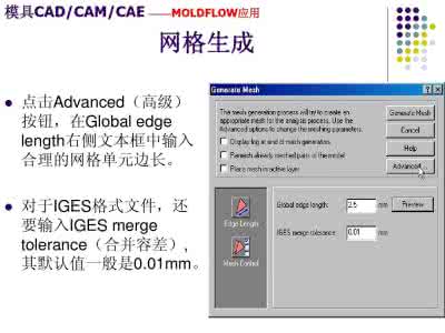 moldflow网格划分 moldflow全局网格边长 如图，在边长为1个单位长度的小正方形组成的网格中