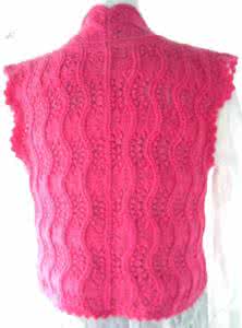 明月棒针编织背心图片 棒针横编藤花背心小披----编织详解