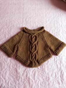 依可爱编织卷宝宝毛衣 可爱卷边毛衣