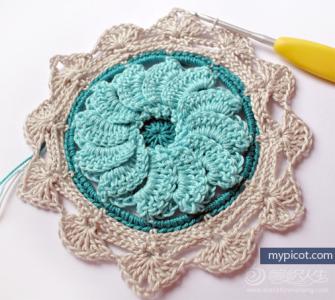 钩针钩立体小鸡教程 特殊立体单元花钩针教程