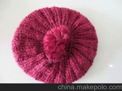 棒针贝雷帽编织视频 棒针编织----一款贝雷帽详解