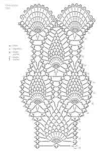 从上往下钩菠萝花图解 菠萝短裙  图解