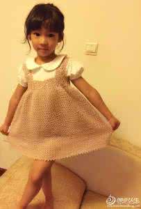 中国编织网儿童毛衣 90～110cm中童毛衣  【大馒小馒】灰粉-韩版女童背心裙