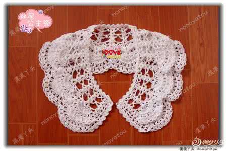 钩针蕾丝花边图解 【钩针】蕾丝花边领饰