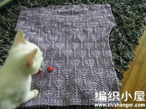 浅粉紫色  【女款系列】浅粉紫钩针海百合镂空美衣