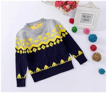 双色儿童毛衣编织图案 针织模式：“编织的双色图案”（图案487）