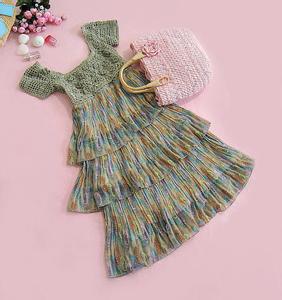 钩布结合连衣裙图解 钩布结合(36)