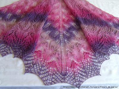 棒针披肩叶子织法视频 棒针披肩----“蝴蝶和叶子”