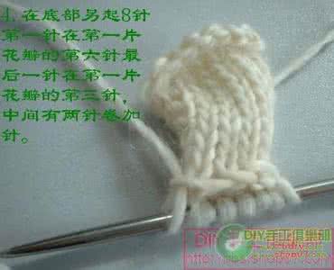 棒针玫瑰花的织法 棒针织的玫瑰花(图解)