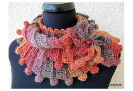 钩针编织花色香包 钩针编织----段染花色小围巾钩针图解