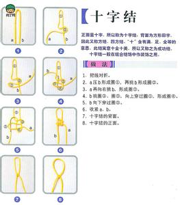 手串中国结打法 中国结教程－十字结打法