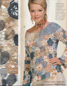 爱尔兰钩针衣图解 钩针编织----喜欢的爱尔兰花卉衣和裙