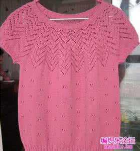 2016新款毛衣编织图案 短袖毛衣编织图案 【女款系列】一件粉红短袖毛衣的编织过程图解