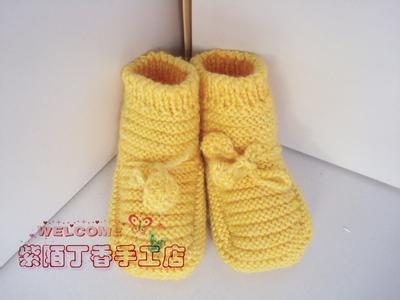 棒针婴儿鞋子编织视频 在网上看到的婴儿鞋 很萌很可爱 棒针作品秀 棒针编织人生