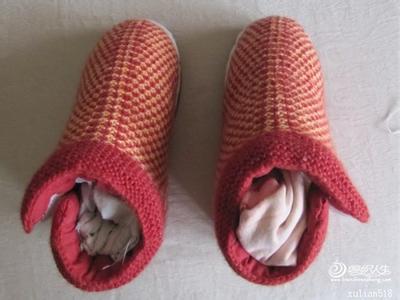 可爱毛拖鞋 【转载】毛线鞋