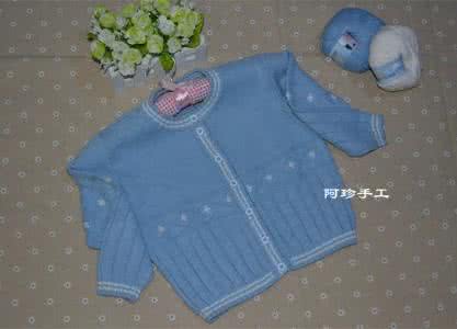 纯棉开衫 浅蓝宝宝纯棉开衫