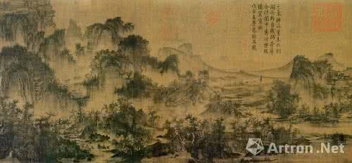 茂林远岫图 茂林远岫图 董其昌《疏林远岫图》（赠以诗画，癸酉十月之望）