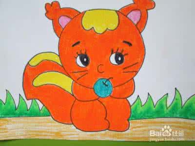 萌萌的小动物简笔画 儿童学画小动物:1 萌萌的小松鼠